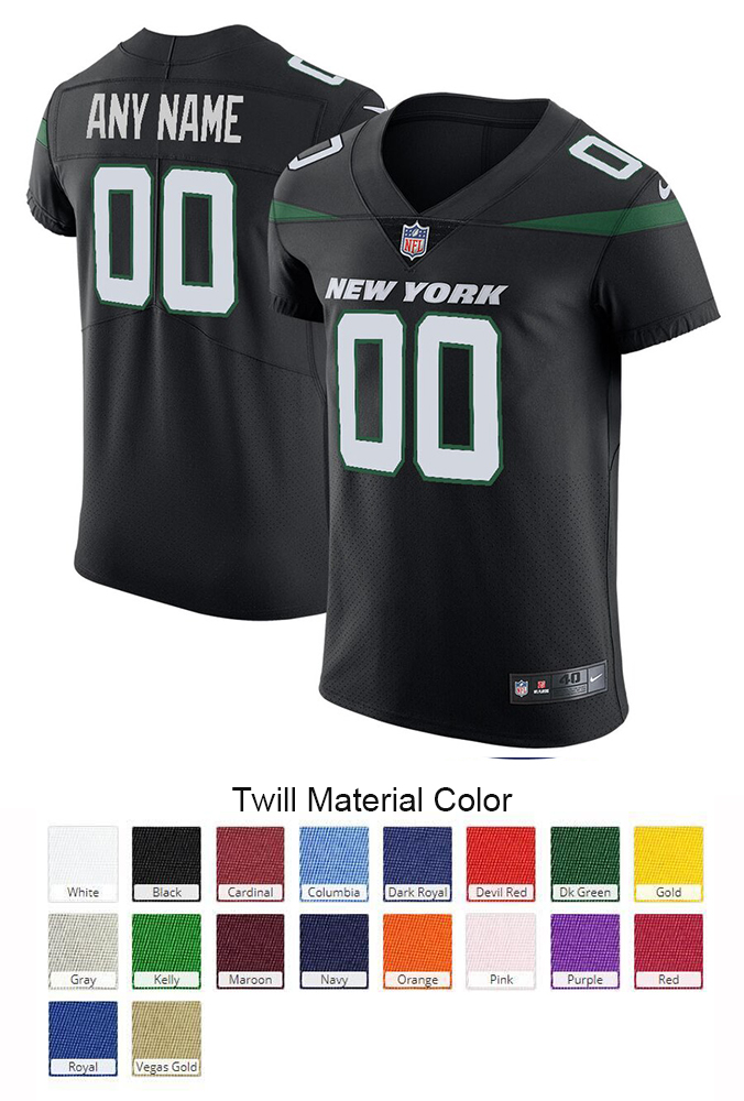 New York Jets Custom Letter and Number Kits For Alternate Jersey Material Twill